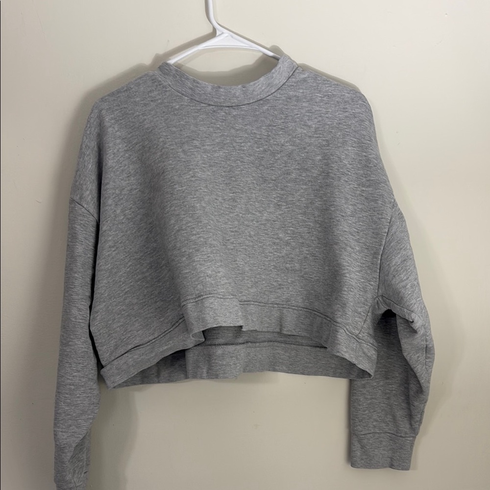 WeWoreWhat Gray Cropped Sweatshirt